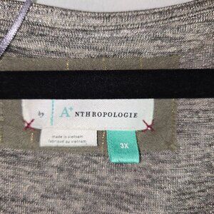 Anthropologie 3x silver blouse